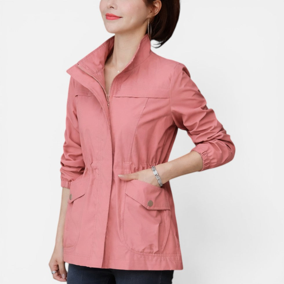 Damen Jacke mit Reißverschluss und Stehkragen