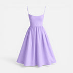 Midikleid mit Spaghettiträgern