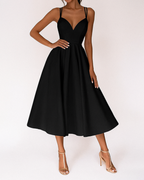 Damen-Midikleid mit Trägern für Hochzeitsgäste