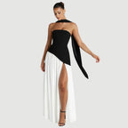 Damen Asymmetrisches Maxikleid – Abendkleid für besondere Anlässe