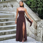Damen Asymmetrisches Maxikleid – Abendkleid für besondere Anlässe