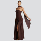 Damen Asymmetrisches Maxikleid – Abendkleid für besondere Anlässe