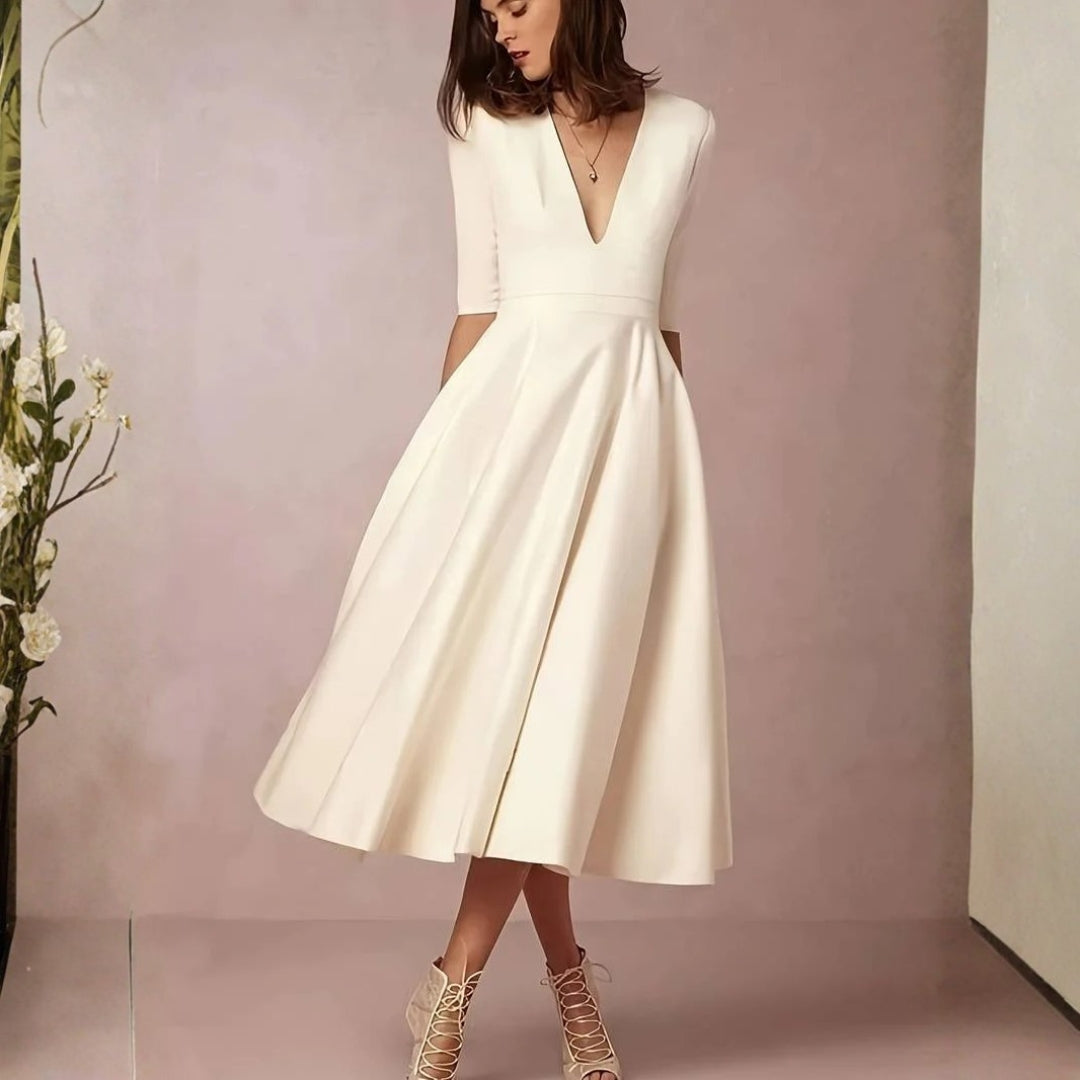 Damen Ausgestelltes Midikleid – Partykleid für festliche Anlässe