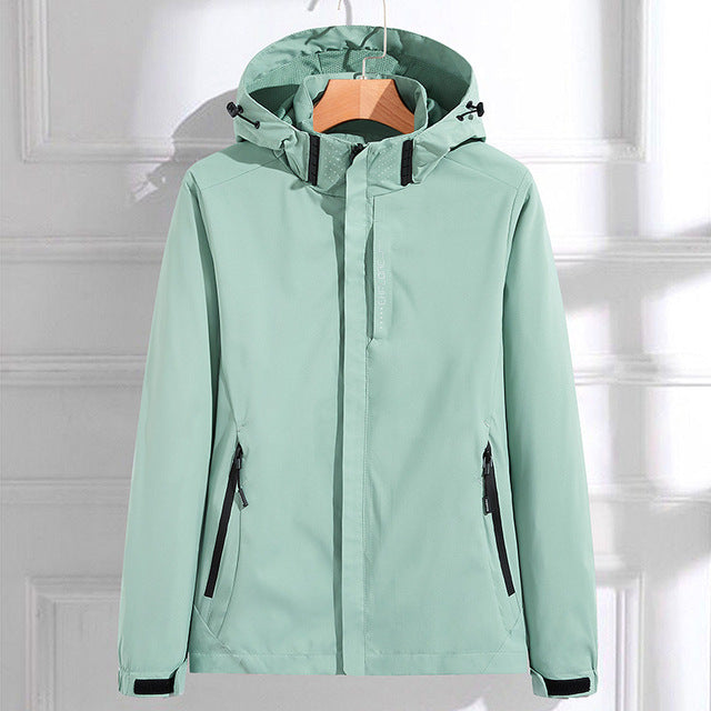 Damen Funktionsjacke mit Kapuze und Reißverschluss