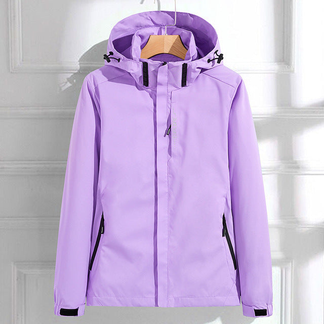 Damen Funktionsjacke mit Kapuze und Reißverschluss