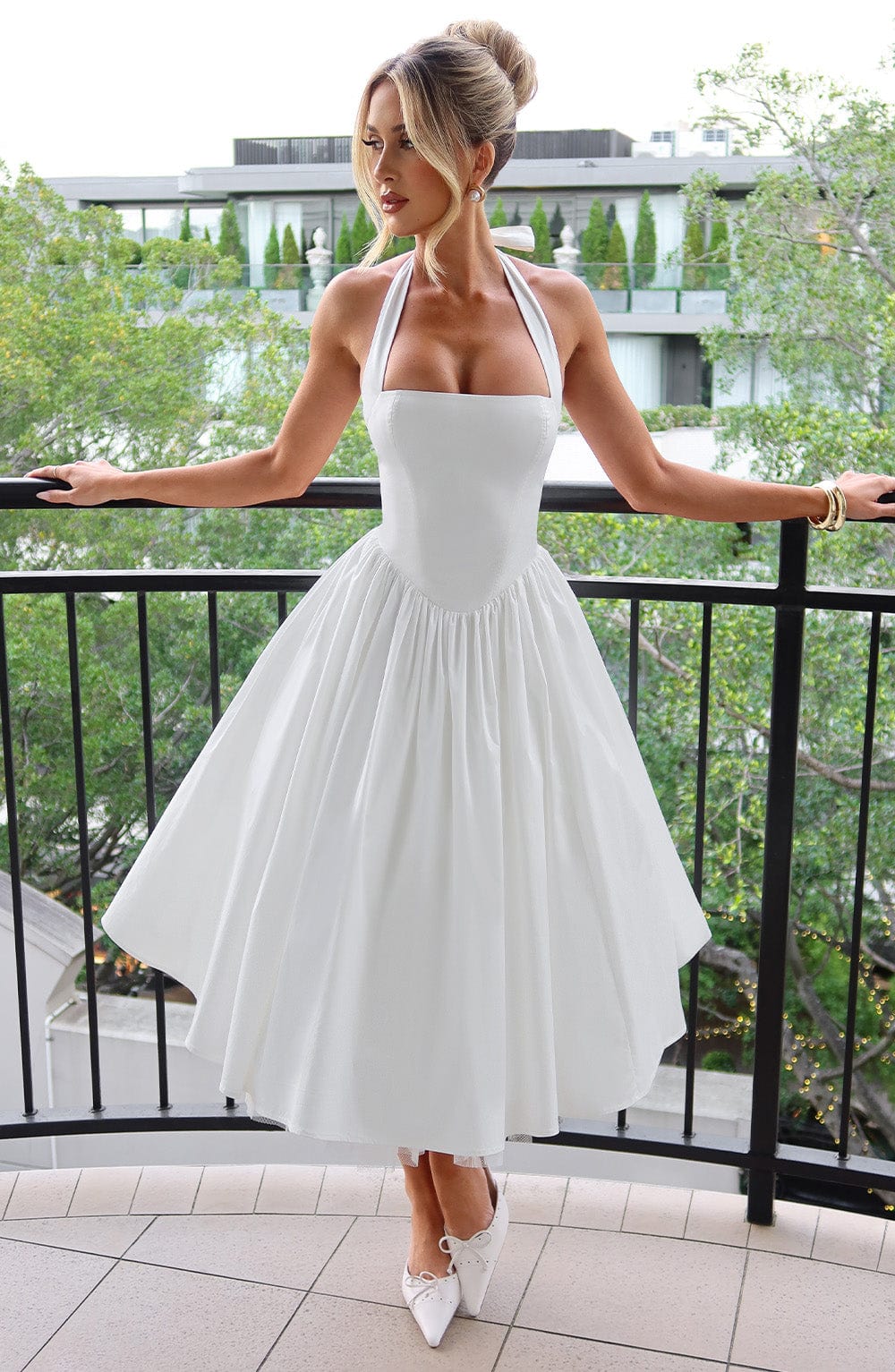 Damen Halter-Midikleid – Partykleid für festliche Anlässe
