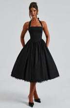 Damen Halter-Midikleid – Partykleid für festliche Anlässe