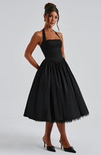 Damen Halter-Midikleid – Partykleid für festliche Anlässe