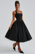 Damen Halter-Midikleid – Partykleid für festliche Anlässe