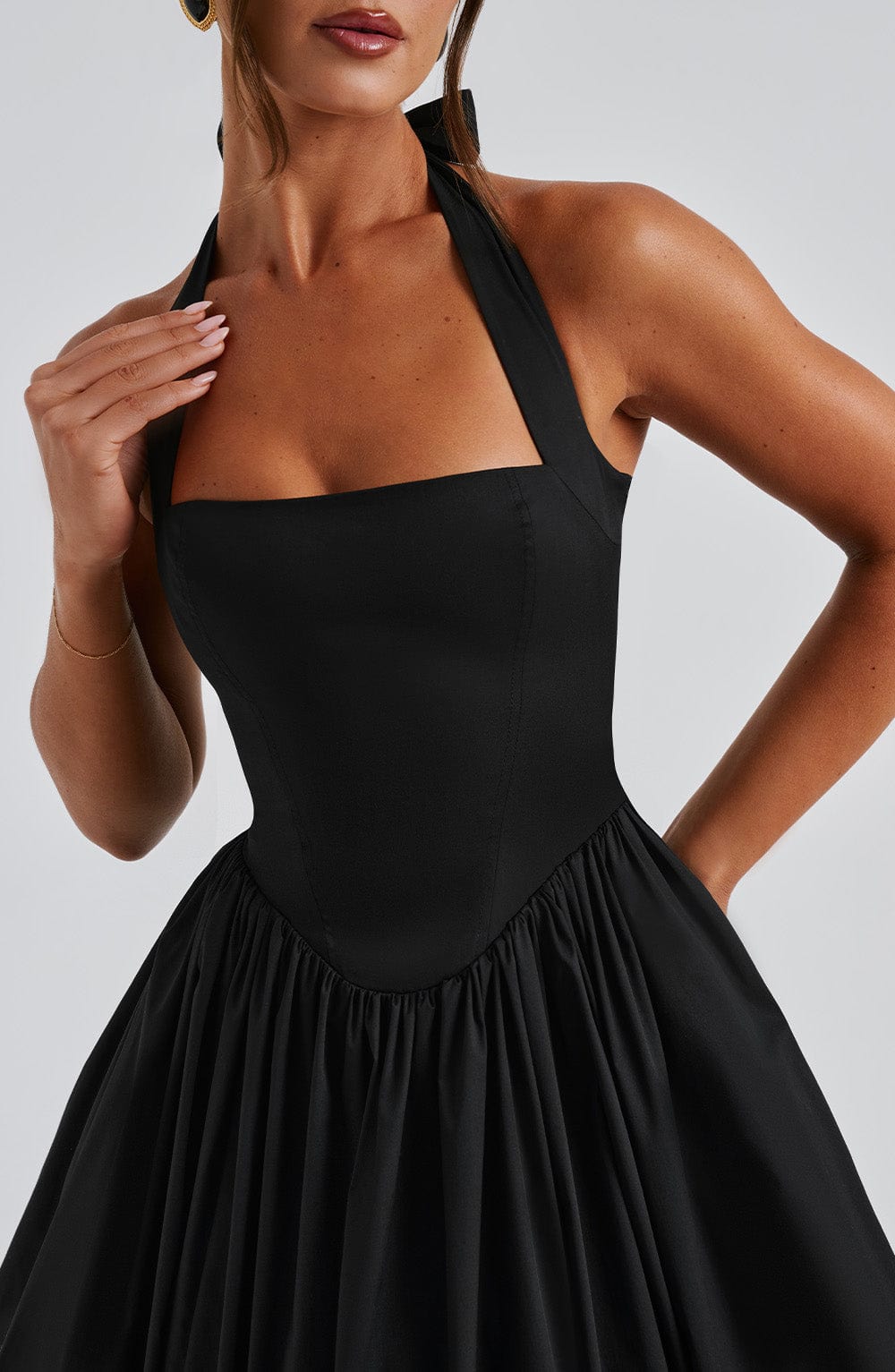 Damen Halter-Midikleid – Partykleid für festliche Anlässe