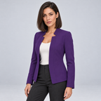Damen Blazer ohne Knöpfe – Offener Stretch-Blazer mit Reverskragen, Herbst