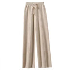 Damen Strickhose aus Merinowolle – Weite Winterhose mit elastischem Bund