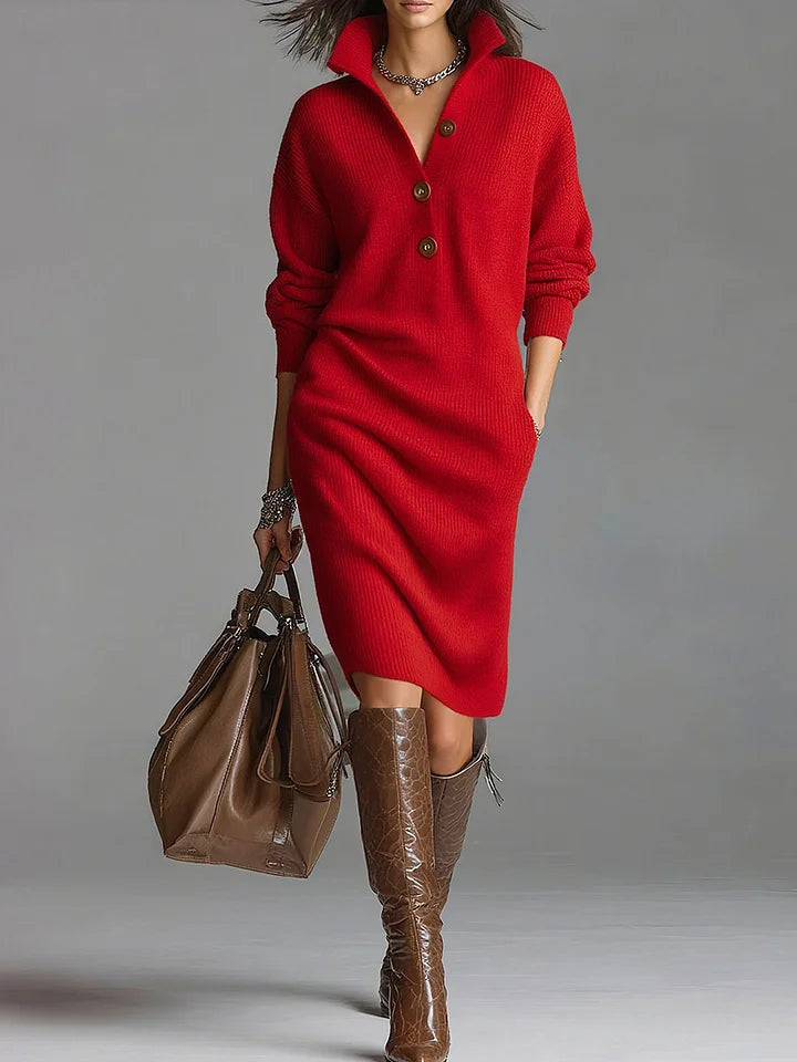 Damen Strickkleid – Partykleid für Weihnachtsfeier mit gemütlicher Passform