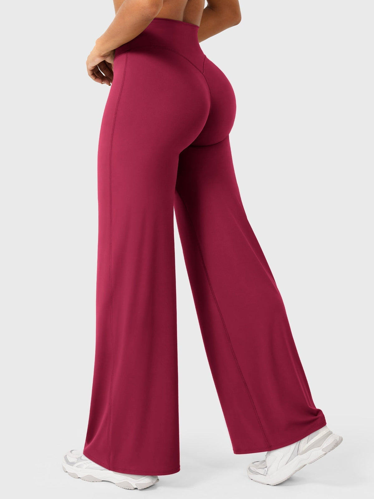 Damen Yoga Schlaghose High Waist – Flared Leggings mit Push-Up-Effekt