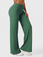 Damen Yoga Schlaghose High Waist – Flared Leggings mit Push-Up-Effekt