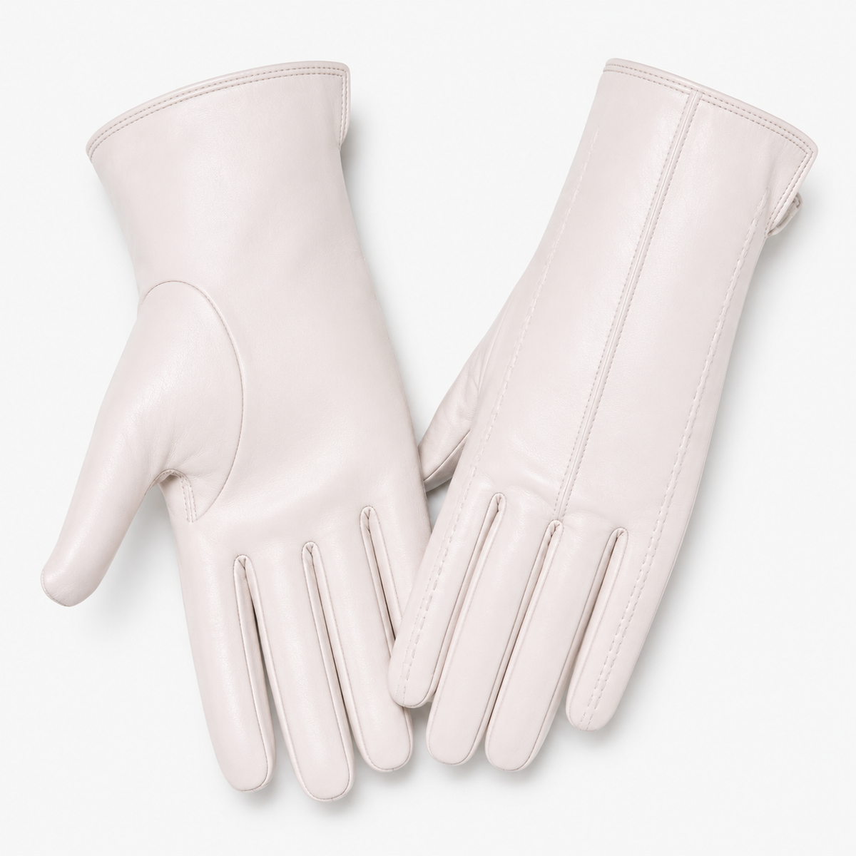 Damen Klassische Lederhandschuhe aus Echtleder – Gefütterte Winterhandschuhe, Herbst Winter