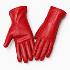 Damen Klassische Lederhandschuhe aus Echtleder – Gefütterte Winterhandschuhe, Herbst Winter