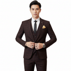 Dreiteiliger Herrenanzug Karomuster – Business Look
