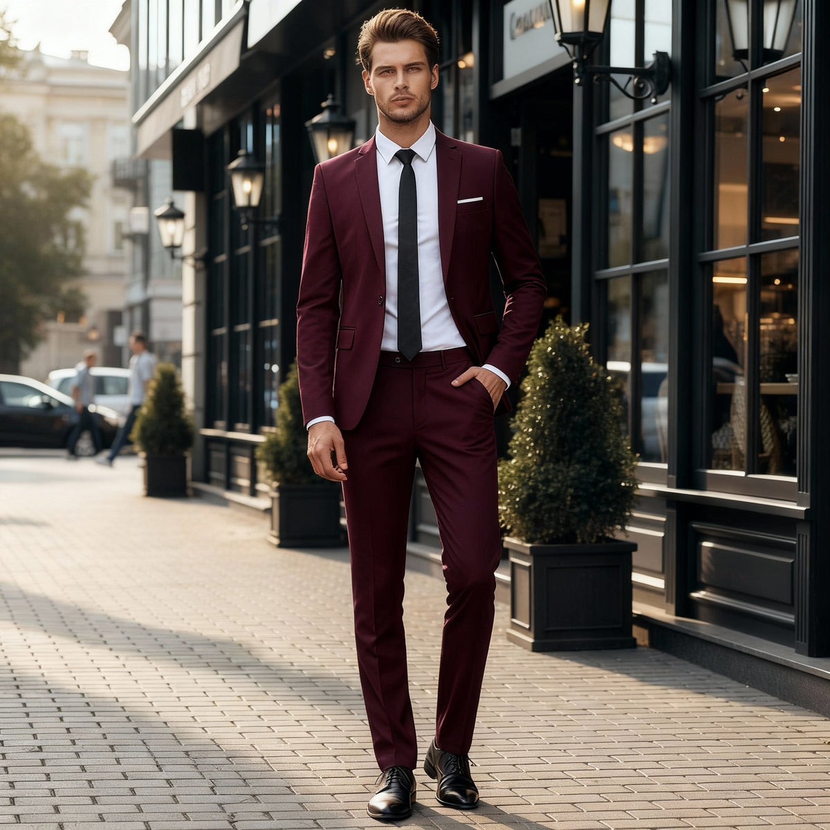 Elegantes Silvester Anzugset Slim Fit für Herren