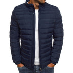 Herren Leichte Daunenjacke mit Stehkragen – Steppjacke für Herbst & Winter