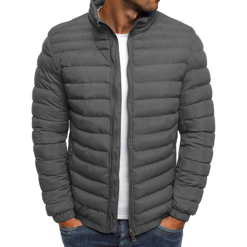 Herren Leichte Daunenjacke mit Stehkragen – Steppjacke für Herbst & Winter