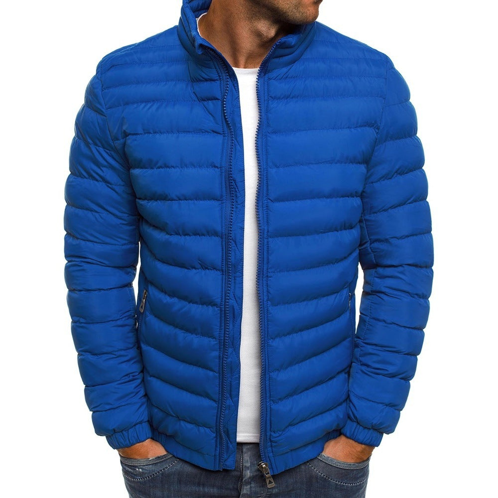 Herren Leichte Daunenjacke mit Stehkragen – Steppjacke für Herbst & Winter
