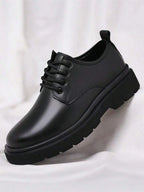 Schwarze Herren Derby-Schuhe mit Ösen