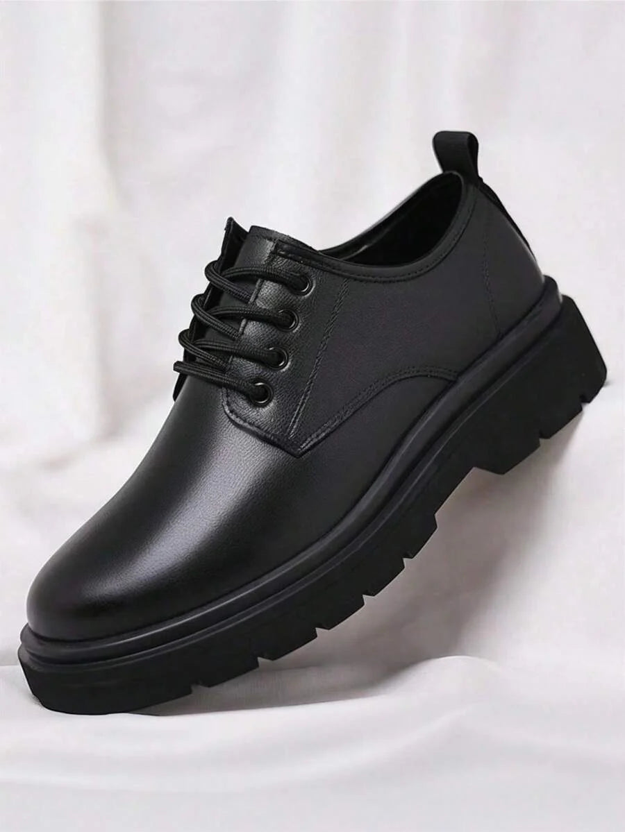 Schwarze Herren Derby-Schuhe mit Ösen