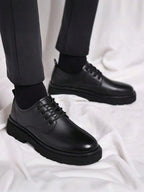 Schwarze Herren Derby-Schuhe mit Ösen