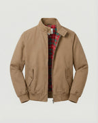 Herren Harrington-Jacke mit Frontreißverschluss, Rippbündchen und kurzem Schnitt