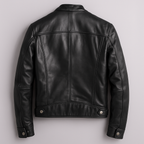 Herren Bikerjacke in Lederoptik – Slim Fit Übergangsjacke mit Stehkragen