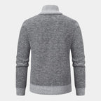 Herren Hybrid Steppjacke mit Strickärmeln, Stehkragen und Reißverschluss
