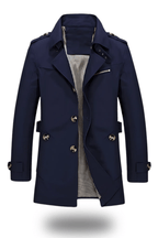 Herren Trenchcoat mit Umlegekragen und klassischer Silhouette