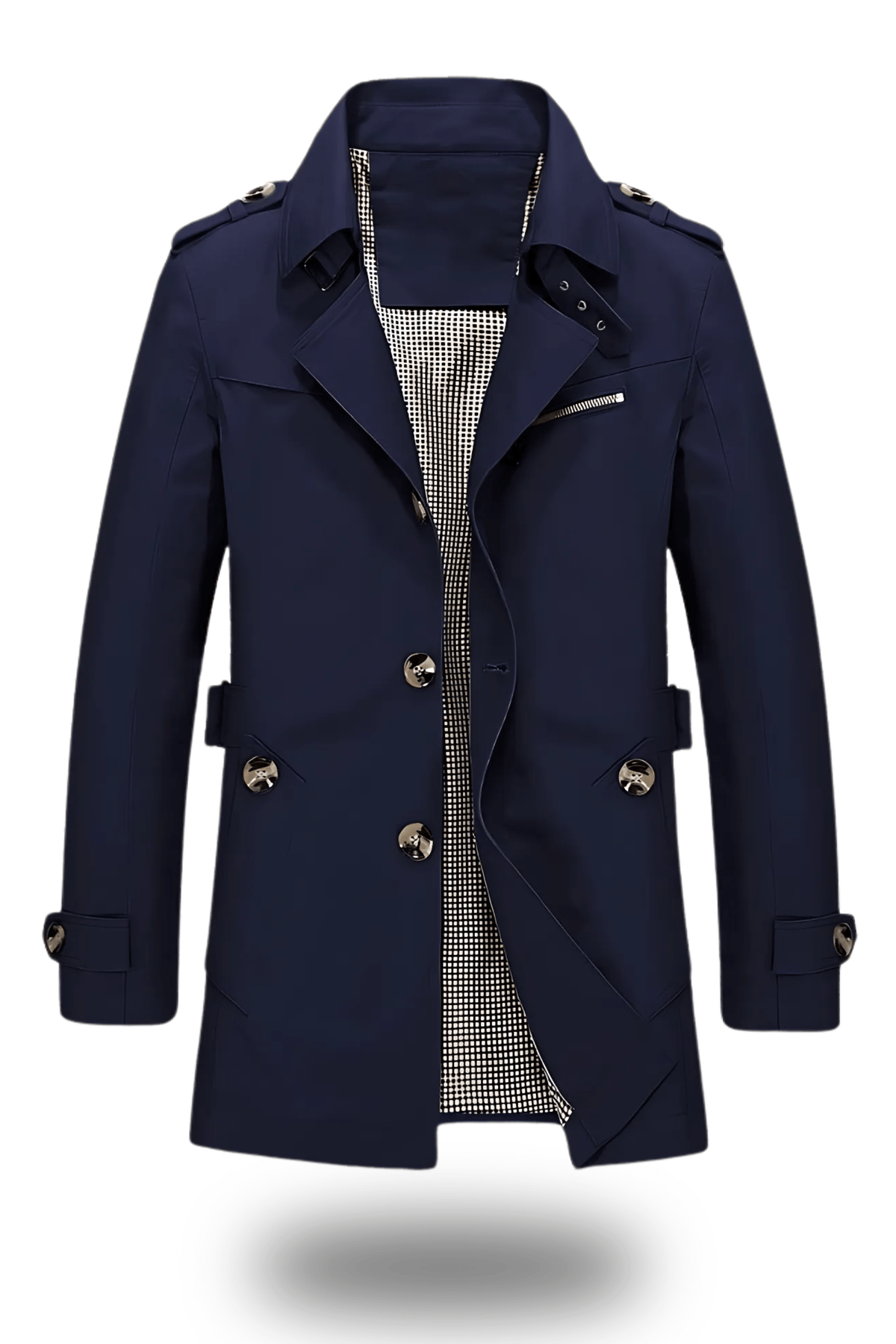 Herren Trenchcoat mit Umlegekragen und klassischer Silhouette