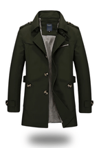 Herren Trenchcoat mit Umlegekragen und klassischer Silhouette