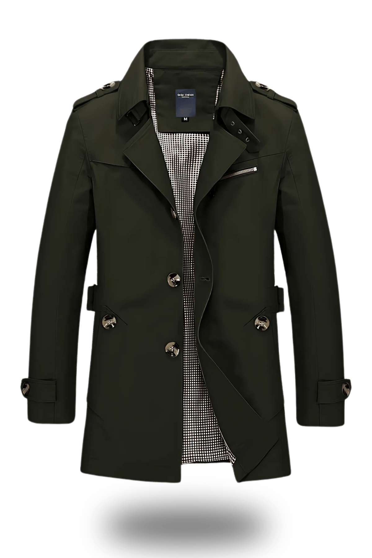 Herren Trenchcoat mit Umlegekragen und klassischer Silhouette