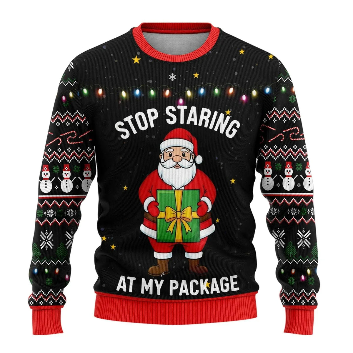 Herren Ugly Christmas Sweater – Lustiger Weihnachtspullover mit Motiv, Rundhals