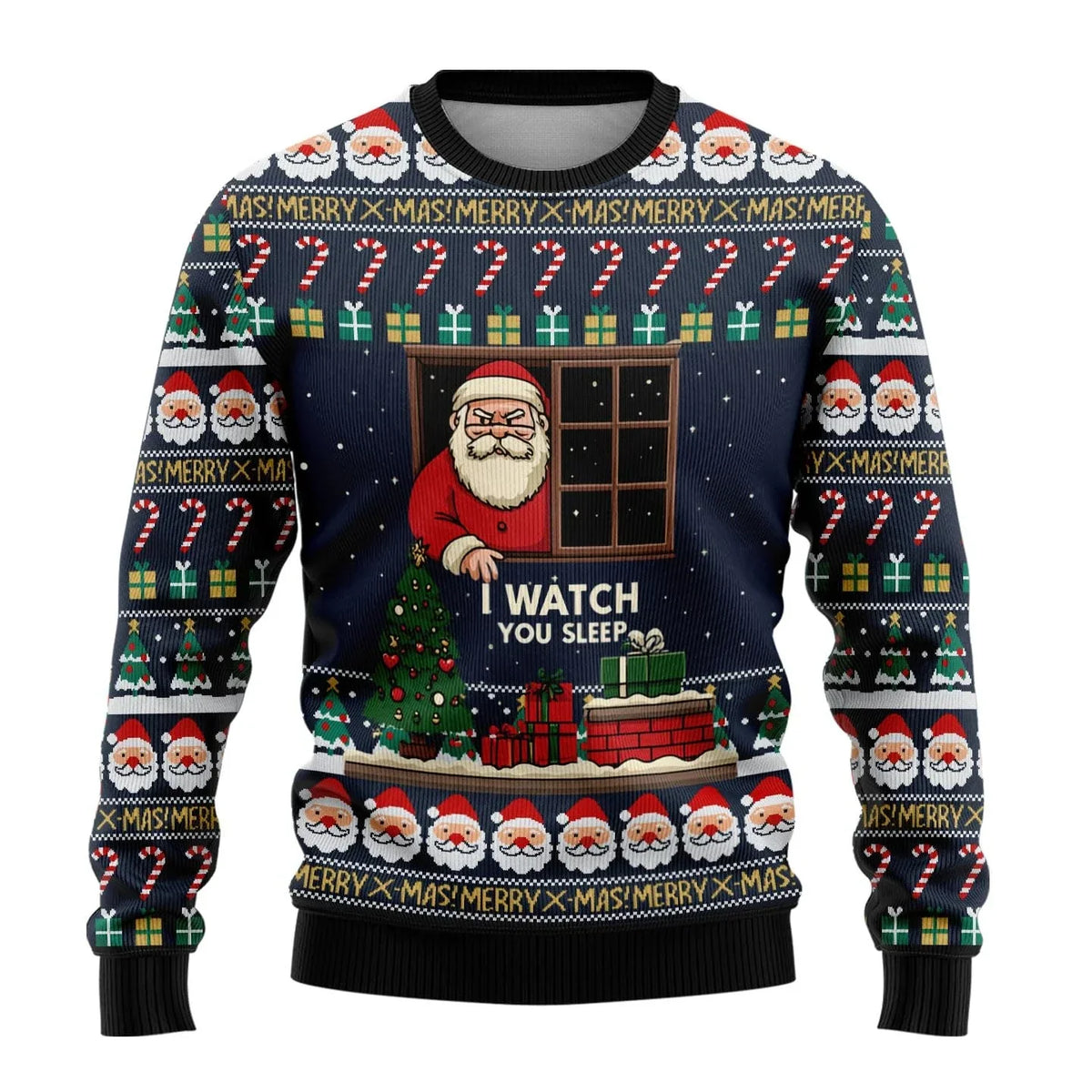Herren Ugly Christmas Sweater – Lustiger Weihnachtspullover mit Motiv, Rundhals