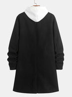 Herren Zweireiher-Mantel mit Spitzrevers und Pattentaschen