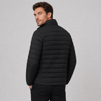 Herren leichte Steppjacke mit Stehkragen – Übergangsjacke Slim Fit mit Reißverschlusstaschen