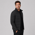 Herren leichte Steppjacke mit Stehkragen – Übergangsjacke Slim Fit mit Reißverschlusstaschen