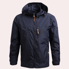 Herren Outdoorjacke mit Kapuze – Wasserabweisende Windjacke, Herbst Winter