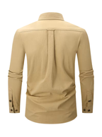 Herren Utility Hemd Slim Fit mit zwei Pattentaschen – Langarm Cargohemd