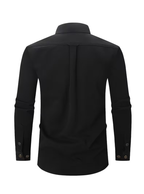 Herren Utility Hemd Slim Fit mit zwei Pattentaschen – Langarm Cargohemd