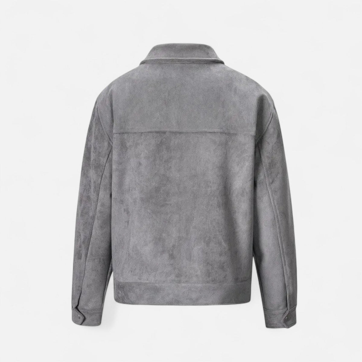 Herren Suede Jacke Oversize in Wildlederoptik – Übergangsjacke mit Pattentaschen