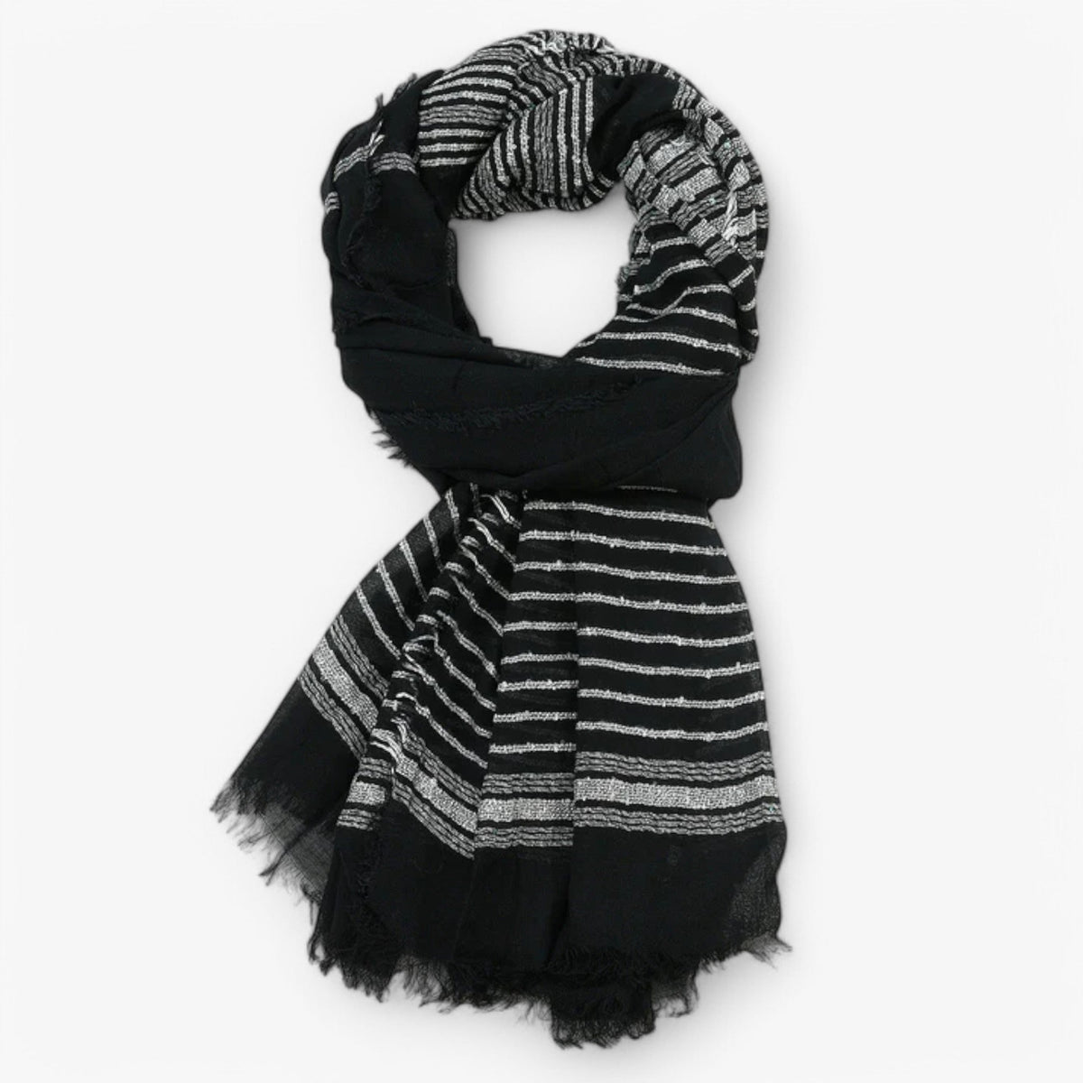 Herren Gestreifter Schal mit Fransen – Eleganter Winterschal, Herbst Winter