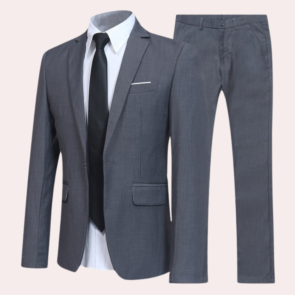 Herren Moderner Business Anzug zweiteilig mit taillierter Passform