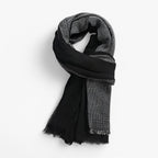 Herren Zweifarbiger Wendeschal – Eleganter Winterschal mit Fransen, Herbst Winter