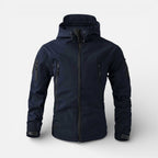 Herren Softshelljacke wasserabweisend mit Fleecefutter und Kapuze – Outdoor Winterjacke