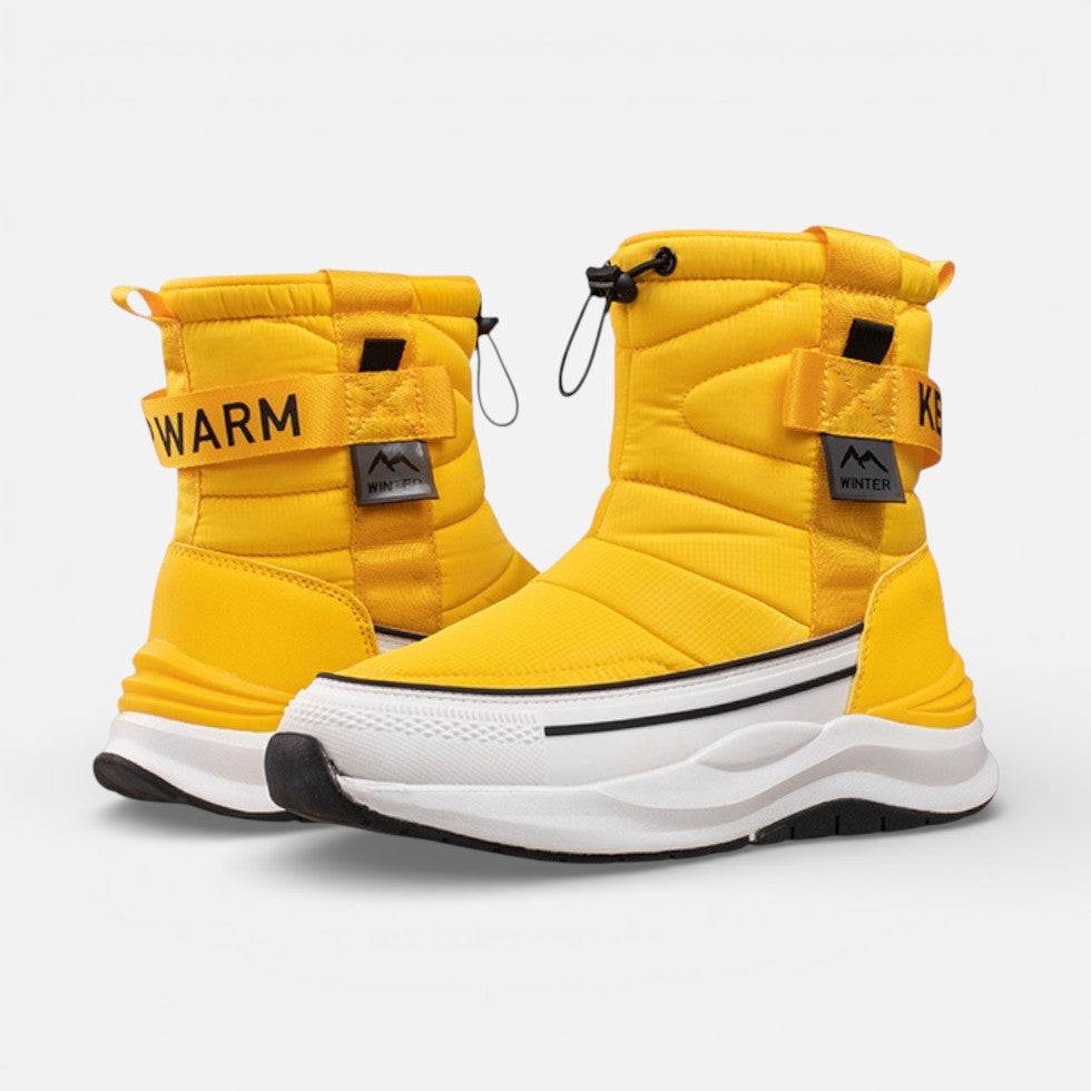 Gefütterte Winterstiefel Herren mit Profilsohle